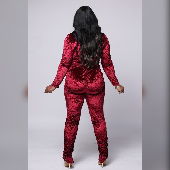 Burgundy 2 piece tracksuit - Picture 4 of 4